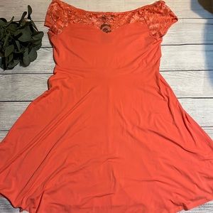 New Look Inspire Coral Size 20 Plus Size Dress
